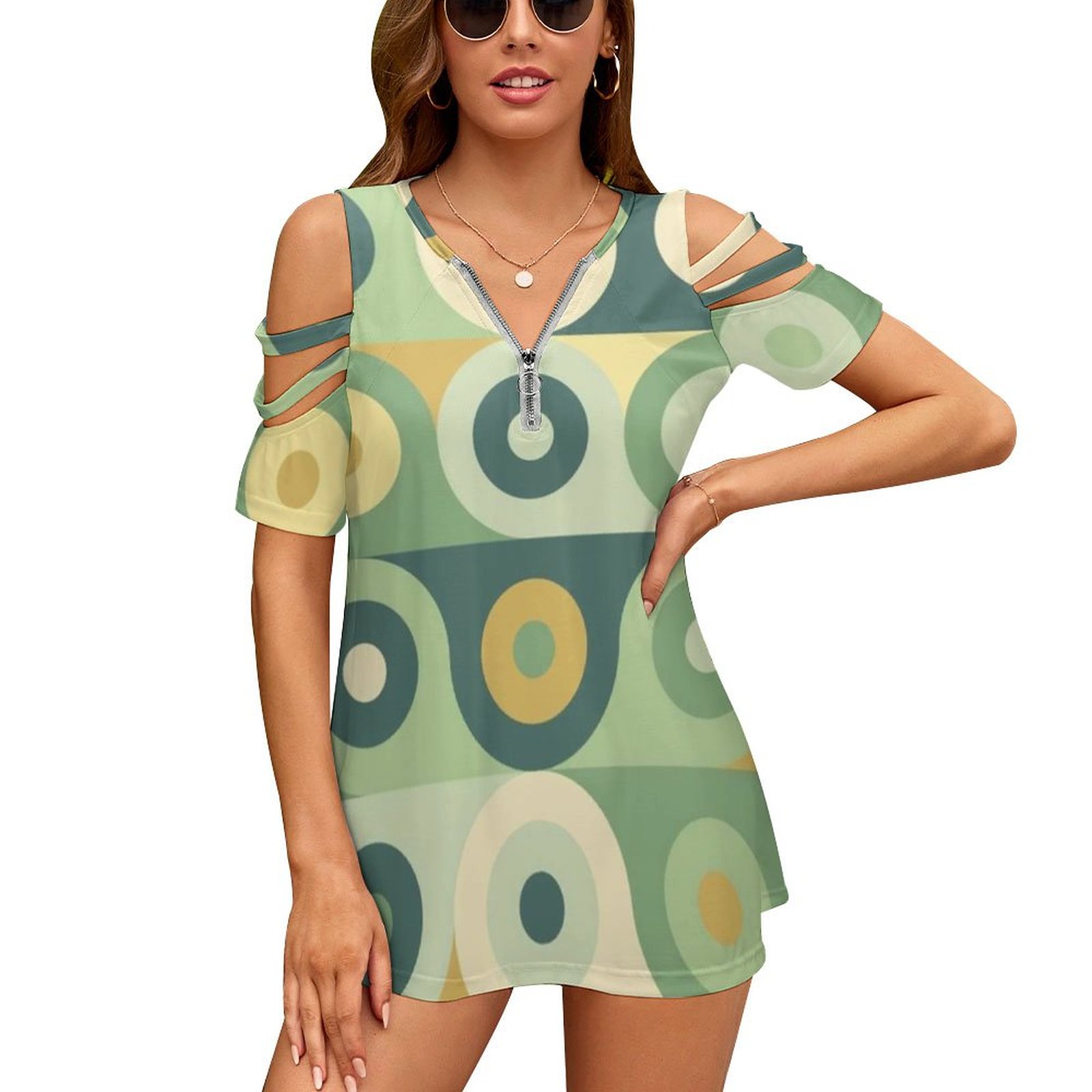 Women'S Fashion Of The 70S - Groovy 70's Pattern Women Zipper Various