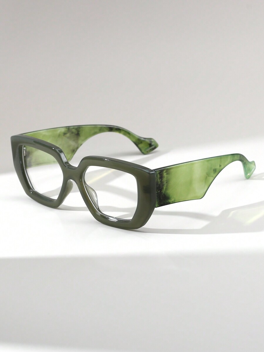 Women'S Fashion Glasses Non Prescription - Vintage Square Green Acetate Non-Prescription Fashion