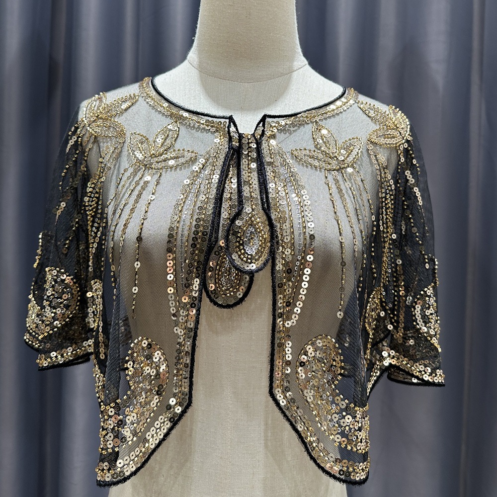 Women'S Fashion Of The 1920S - Vintage 1920s Flapper Shawl Sparkling Sequins