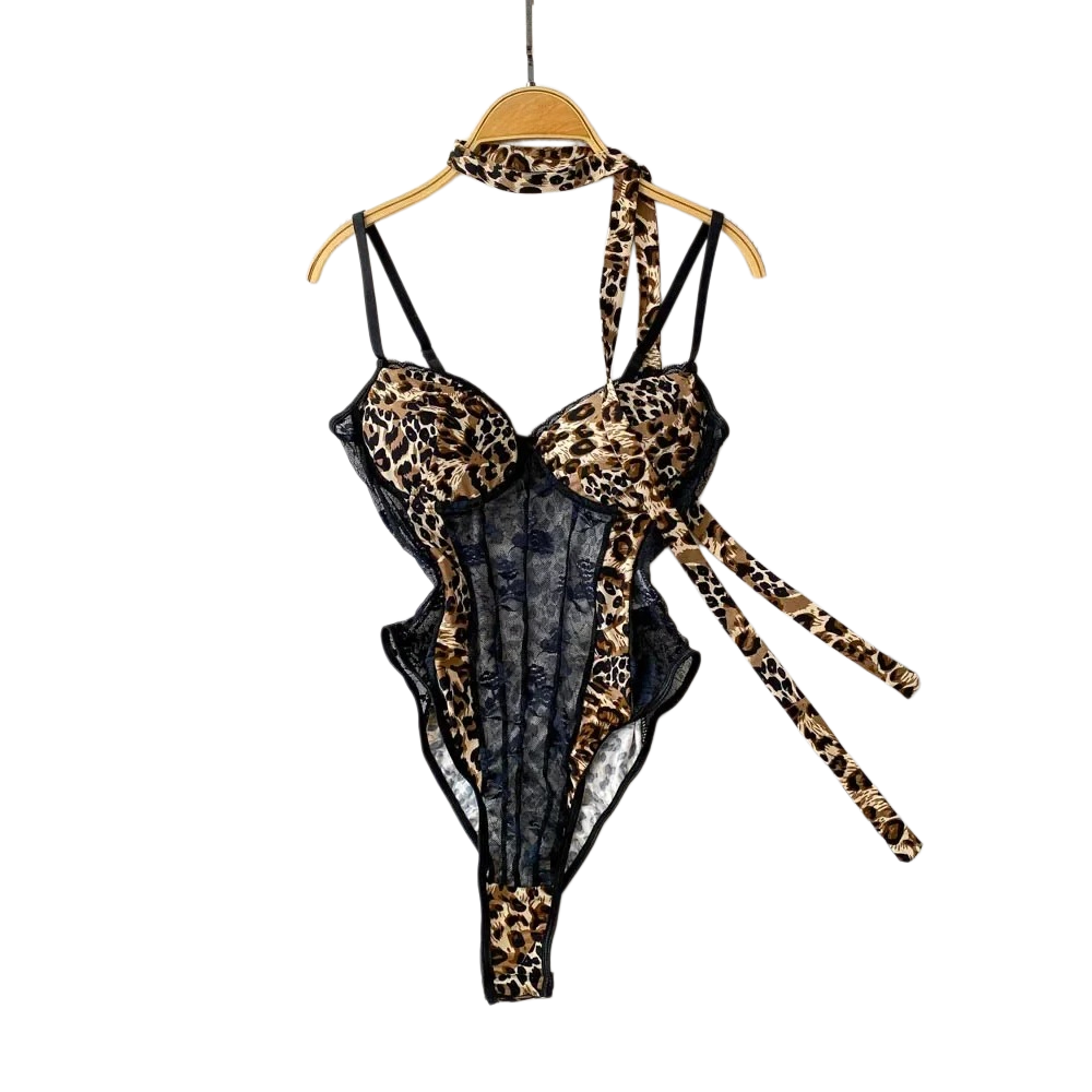 Women'S Fashion Underwear - Women Hotsweet V-neck Leopard Slim Vintage