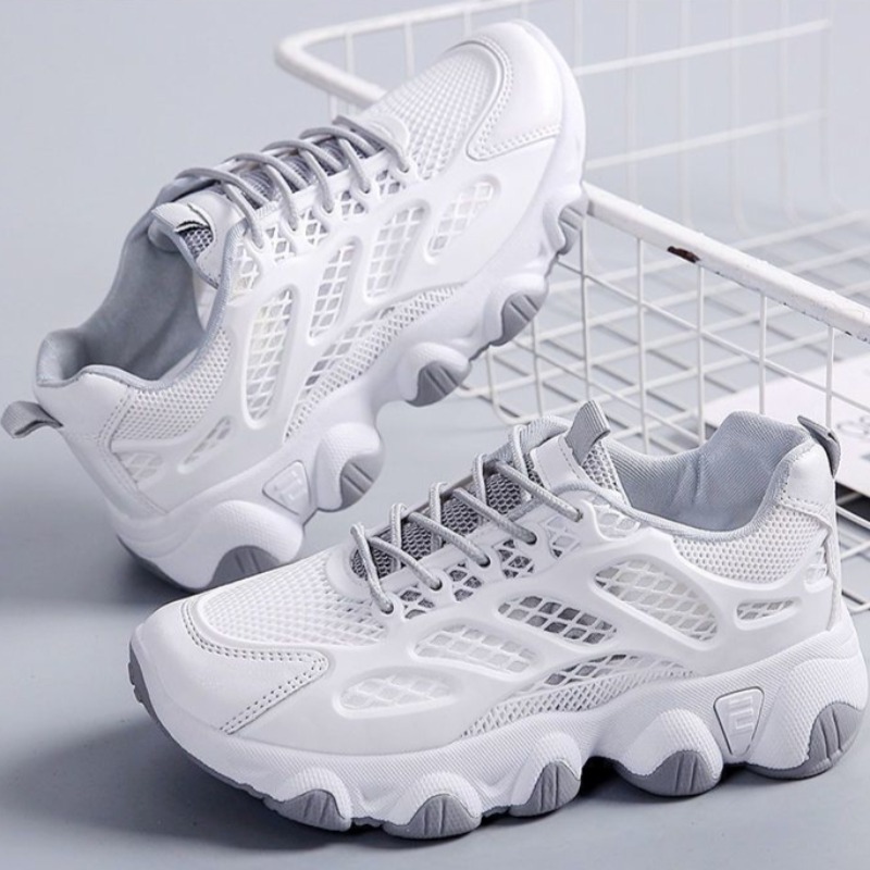 Women'S Fashion Running Shoes - Breathable Mesh Chunky Sneakers Outdoor Sports