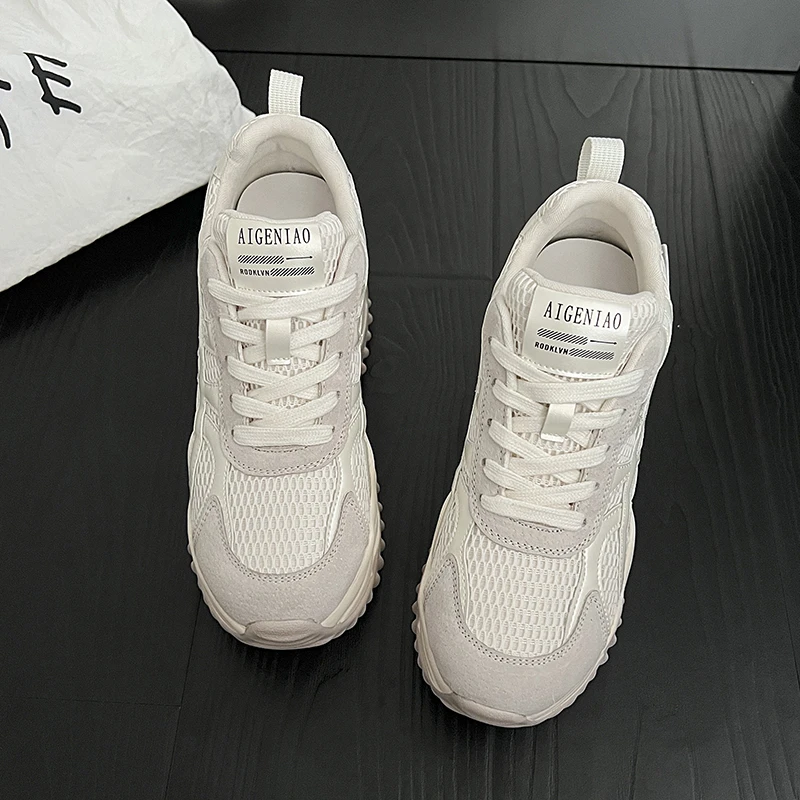 Women'S Fashion Running Shoes - Women's Fashion Dad Shoes Platform Mesh