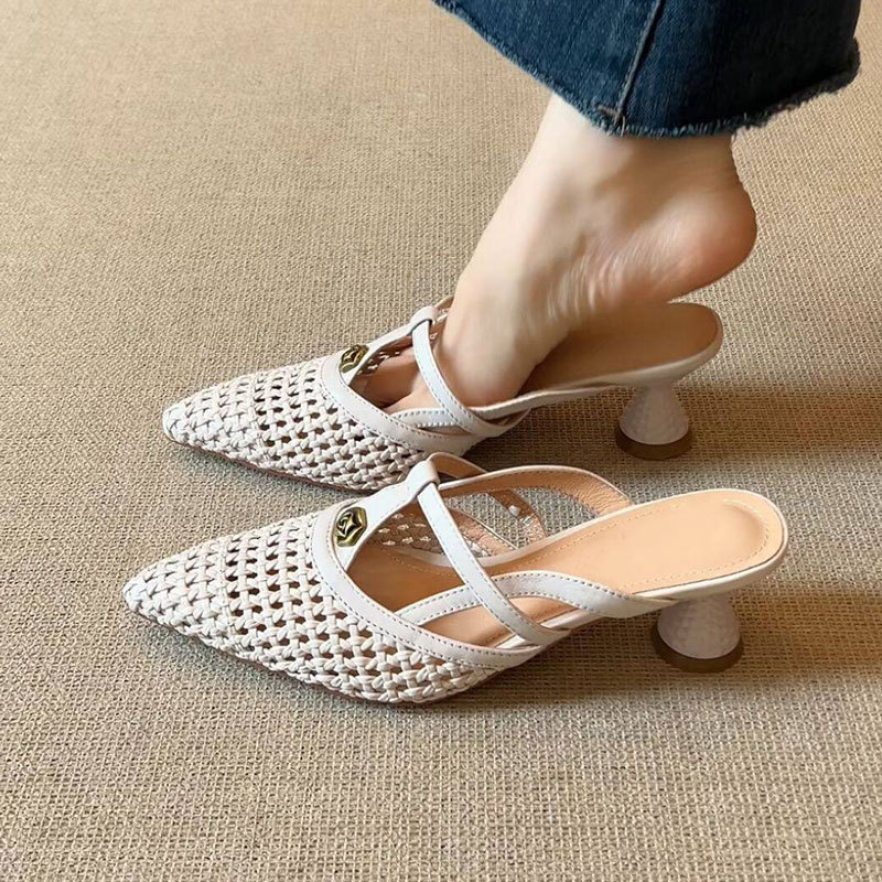 Floral Summer Dress - French Premium High Heels Women Slippers