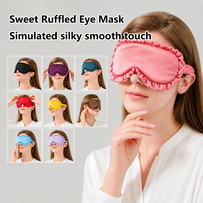 Women And Men Fashion - Fashion Solid Imitation Silk Eye Mask,