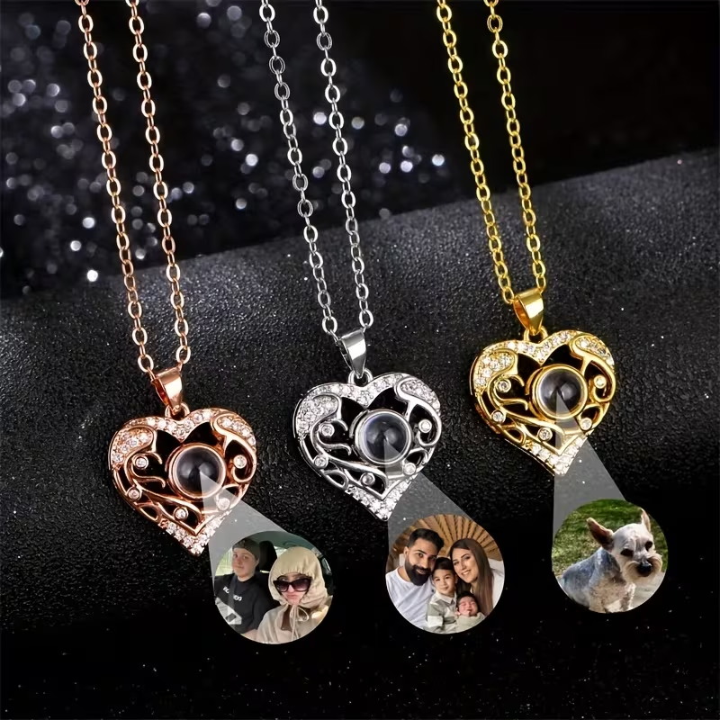 Women'S Day Fashion Show - Elegant Customized Photo Projection Necklace Pendant