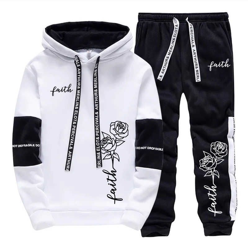 Women And Men Fashion - Men/women Daily Casual Sports Hooded Outfit