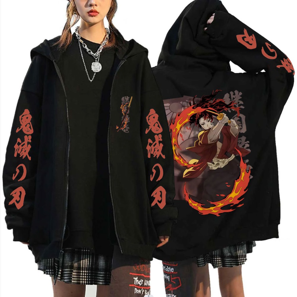 Women'S Fashion Zip Hoodie - New Demon Slayer Tsugikuni Yoriichi Merch