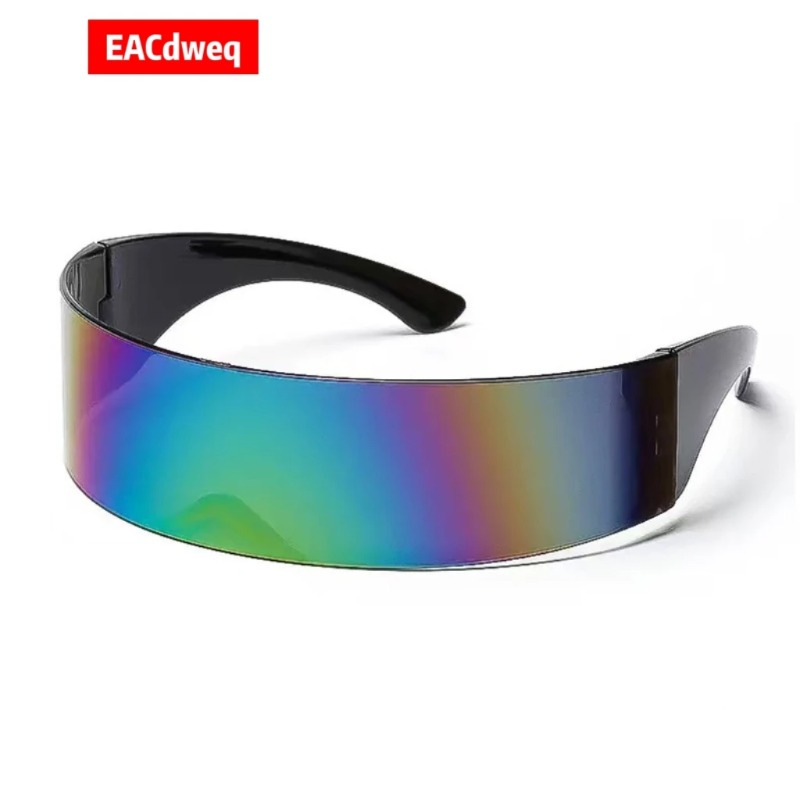 Women'S Fashion Visor - Y2K Futuristic Narrow Cyclops Visor Sunglasses