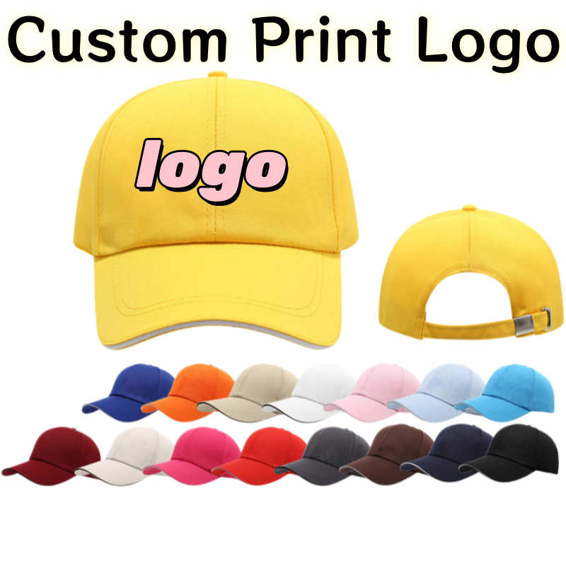 Women Fashion Hats - Customized Printed Logo Pure Cotton Metal