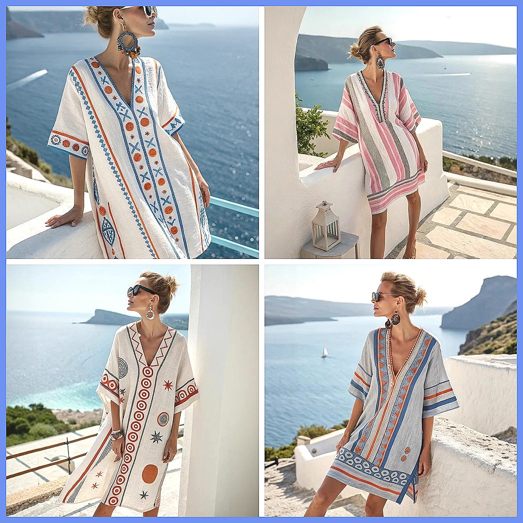 Women's 2025 Summer V-Neck Flo - Floral Summer Dress recension och pris