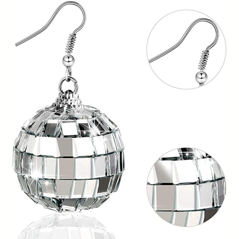 31BB Disco Ball Earrings Dangl - Women'S Fashion Of The 70S recension och pris