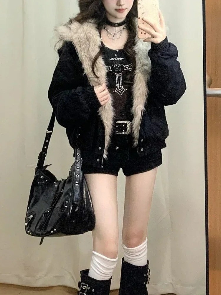Y2k Gothic Vintage Black Zip U - Women'S Fashion Zip Hoodie recension och pris