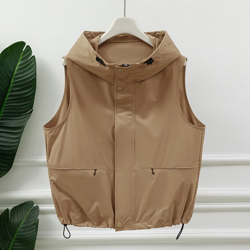 Womens Light Gray Hooded Sleev - Women'S Fashion Utility Vest recension och pris