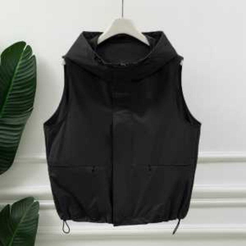 Womens Light Gray Hooded Sleev - Women'S Fashion Utility Vest recension och pris