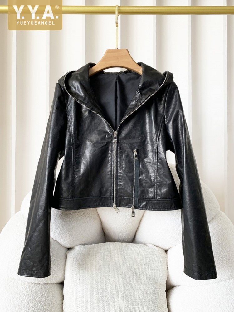 Autumn Casual Women Fashion Zi - Women'S Fashion Leather Jacket recension och pris
