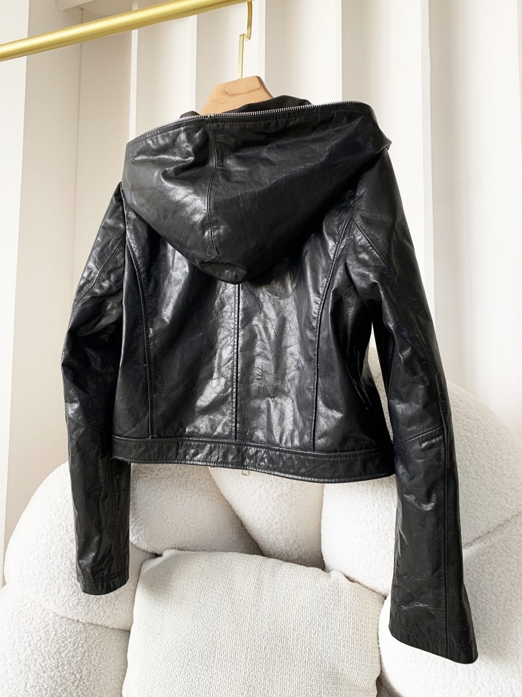 Autumn Casual Women Fashion Zi - Women'S Fashion Leather Jacket recension och pris