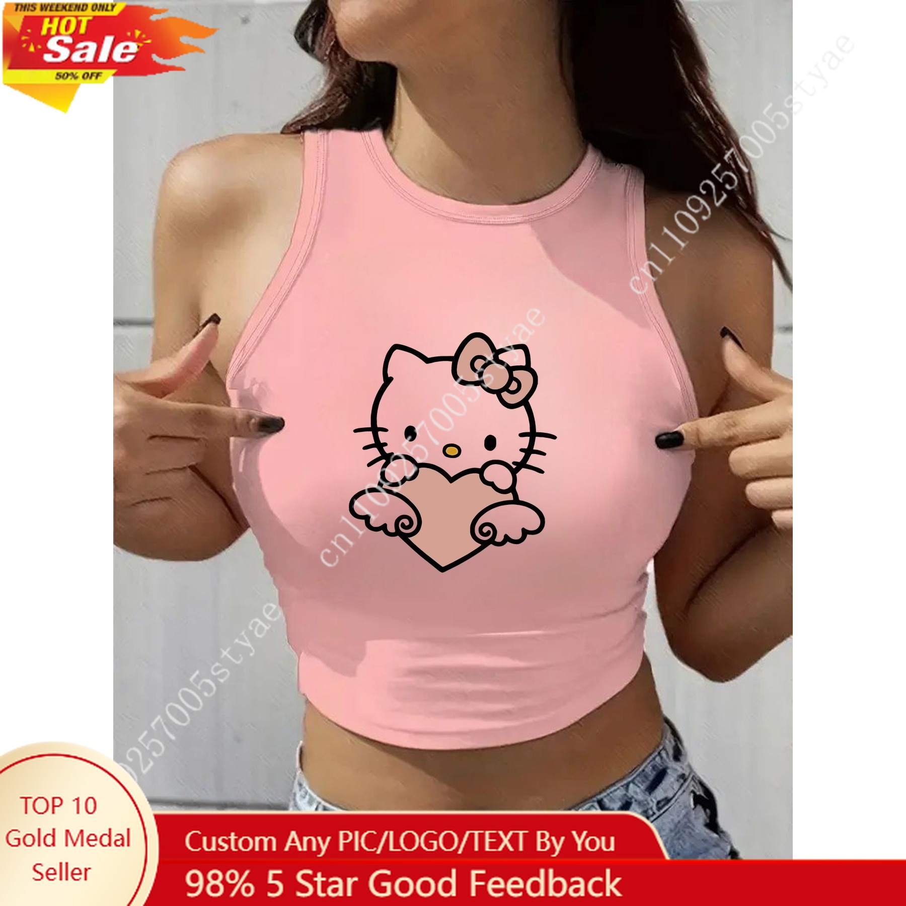 HELLO KITTY Classic Round Neck - Women And Men Fashion recension och pris