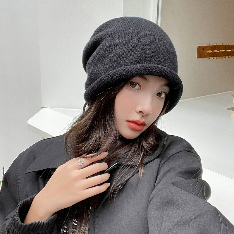 Knitted Bonnet Hoods Female Wi - Women Fashion Hats recension och pris