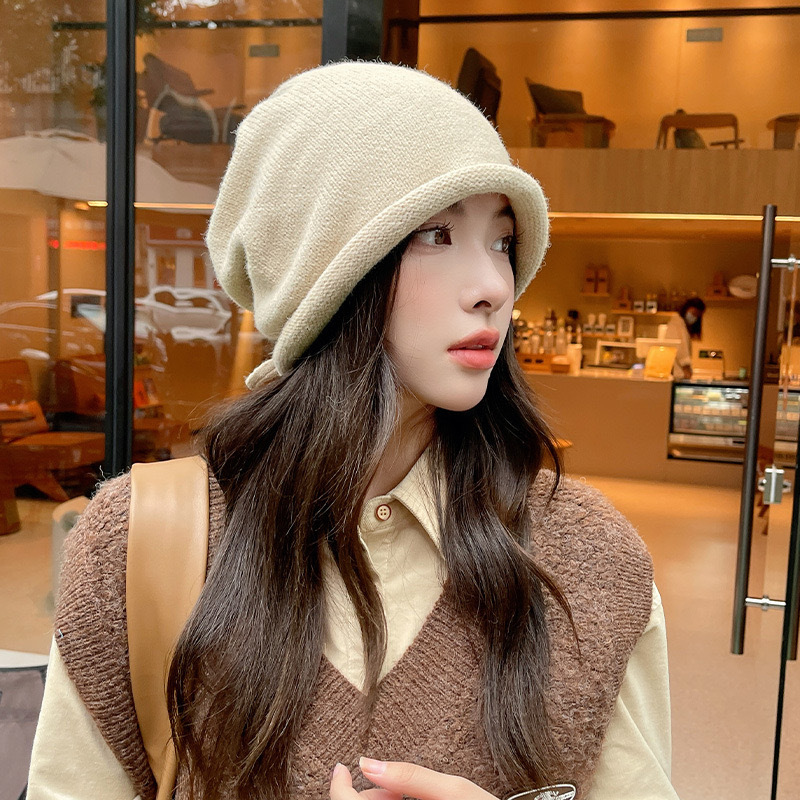 Knitted Bonnet Hoods Female Wi - Women Fashion Hats recension och pris