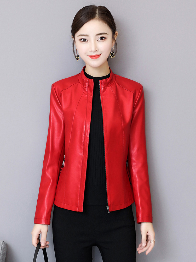 New Women Leather Jacket Autum - Women'S Fashion Leather Jacket recension och pris