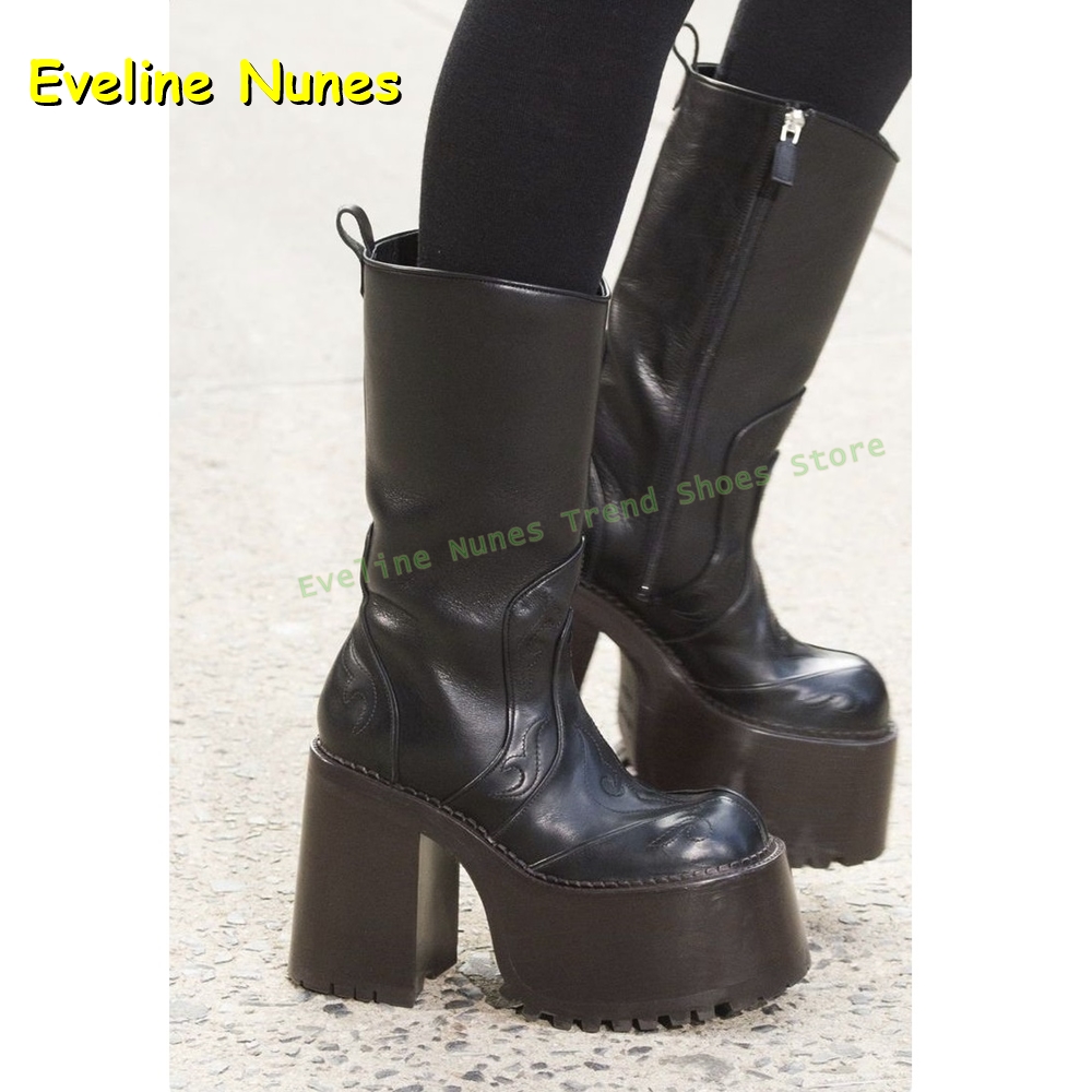 Embroidery Platform Knee High  - Women Fashion Trend 2025 recension och pris