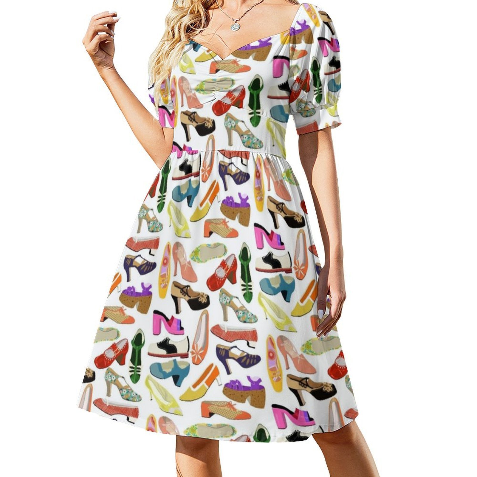 Vintage Shoe Collection Floral - Smocked Dress Women recension och pris