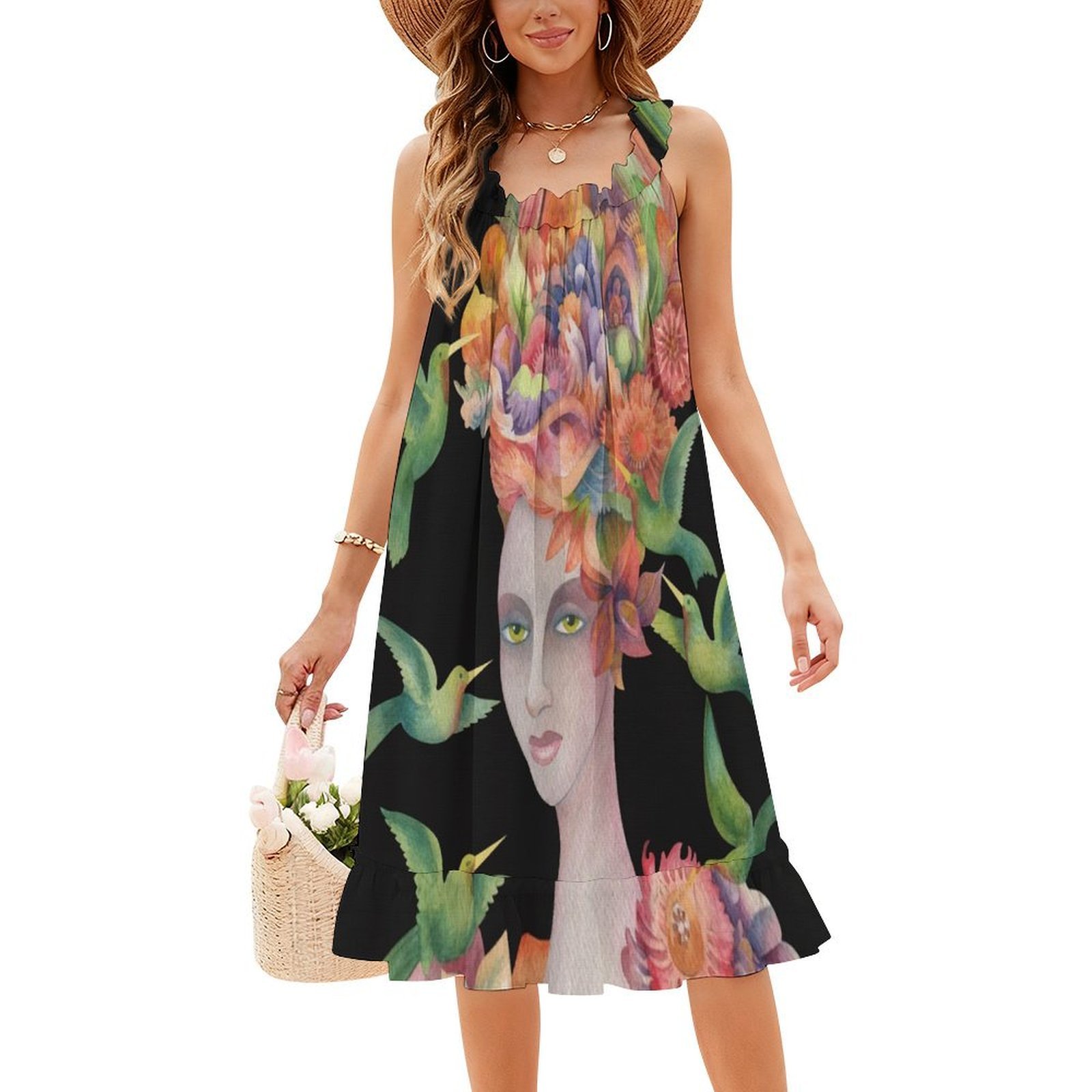 Who'S That Girl ? #4 Floral Sm - Smocked Dress Women recension och pris