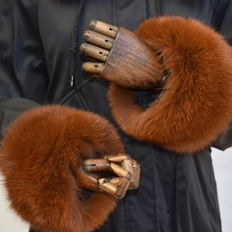 Fox Fur Cuffs For Women Whole  - Women'S Fashion Leather Jacket recension och pris