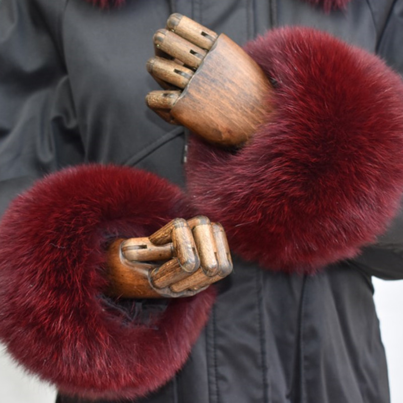 Fox Fur Cuffs For Women Whole  - Women'S Fashion Leather Jacket recension och pris