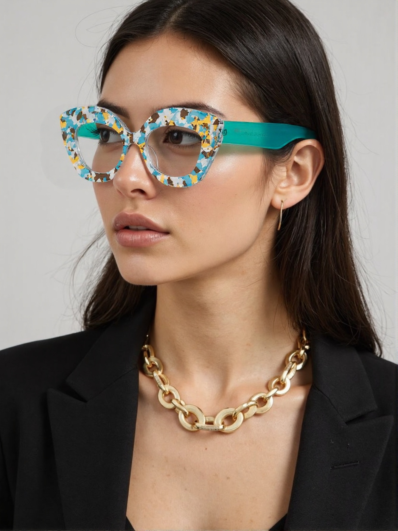 Large Frame Cat-Eye Floral Gla - Women'S Fashion Glasses Non Prescription recension och pris