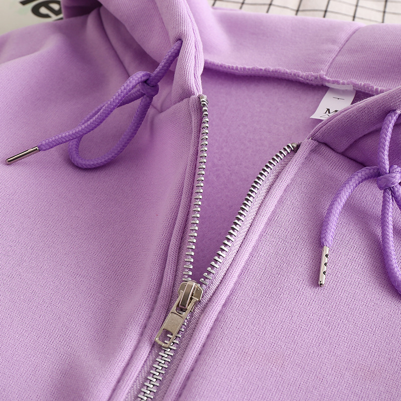 Spring and Autumn Zipper Solid - Women'S Fashion Zip Hoodie recension och pris
