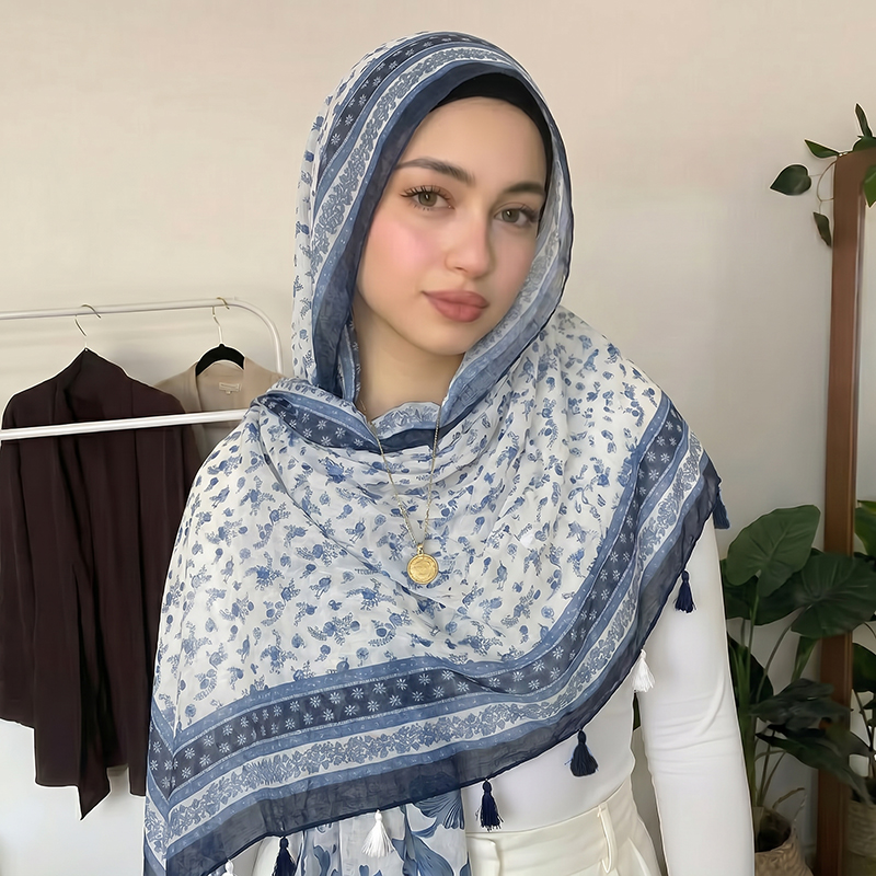 Elegant Muslim Hijab Patchwork - Women Fashion Wear recension och pris