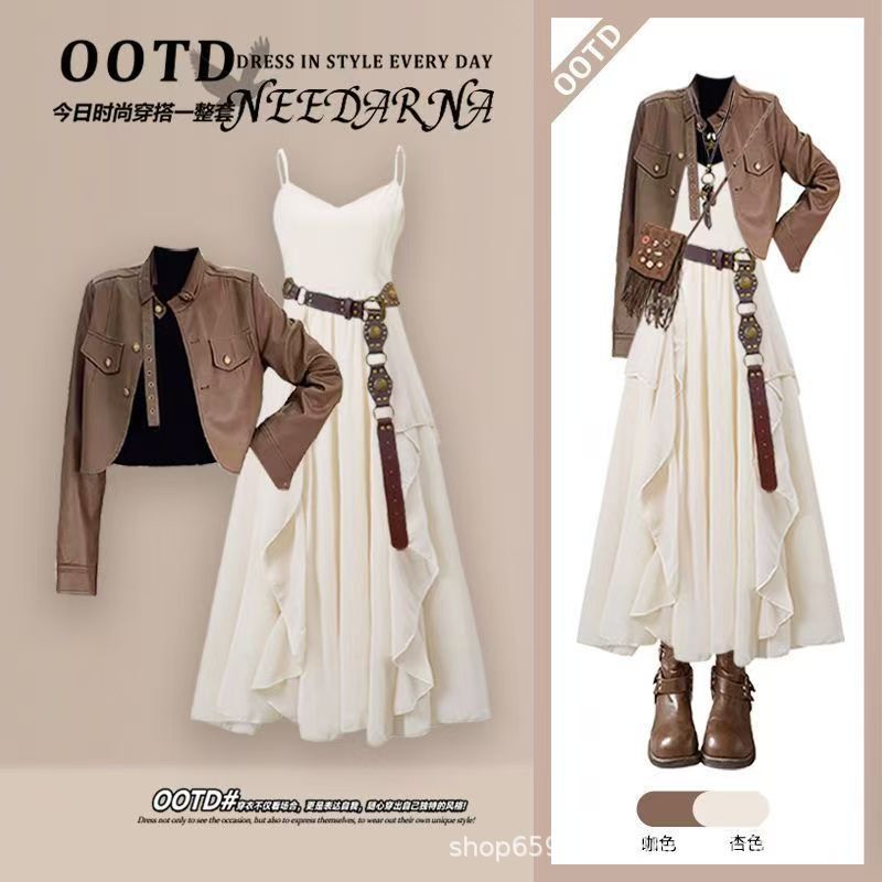 Fashion Women's Set Spring and - Women'S Fashion Leather Jacket recension och pris