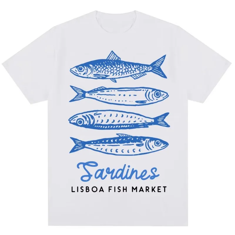 Funny Fish Market Print T-shir - Women'S Fashion Market Size recension och pris