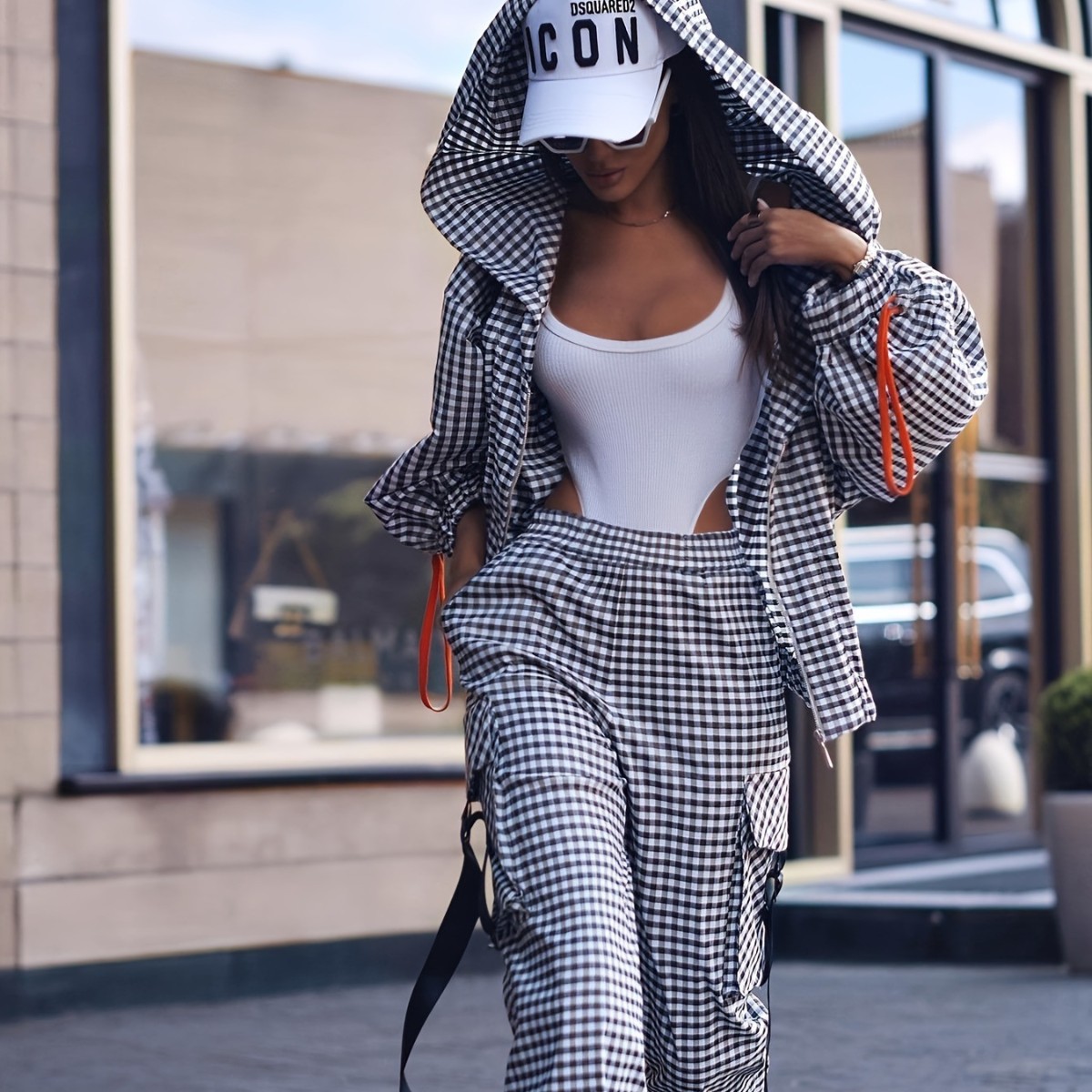 Spring Autumn Casual Plaid Pri - Women'S Fashion Zip Hoodie recension och pris