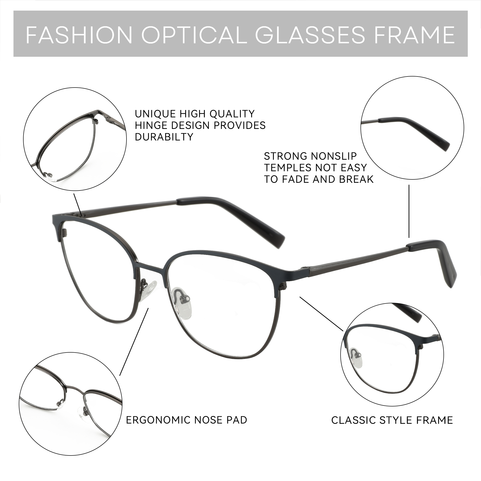 ZENOTTIC Fashion Square Optica - Women'S Fashion Glasses Non Prescription recension och pris