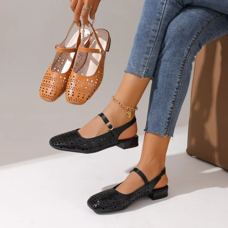 Women Square Toe Geometric Cut - Women'S Fashion Sandals recension och pris