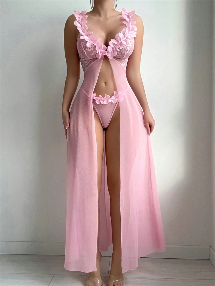 Pink Floral Sexy Nighties Wome - Floral Summer Dress recension och pris