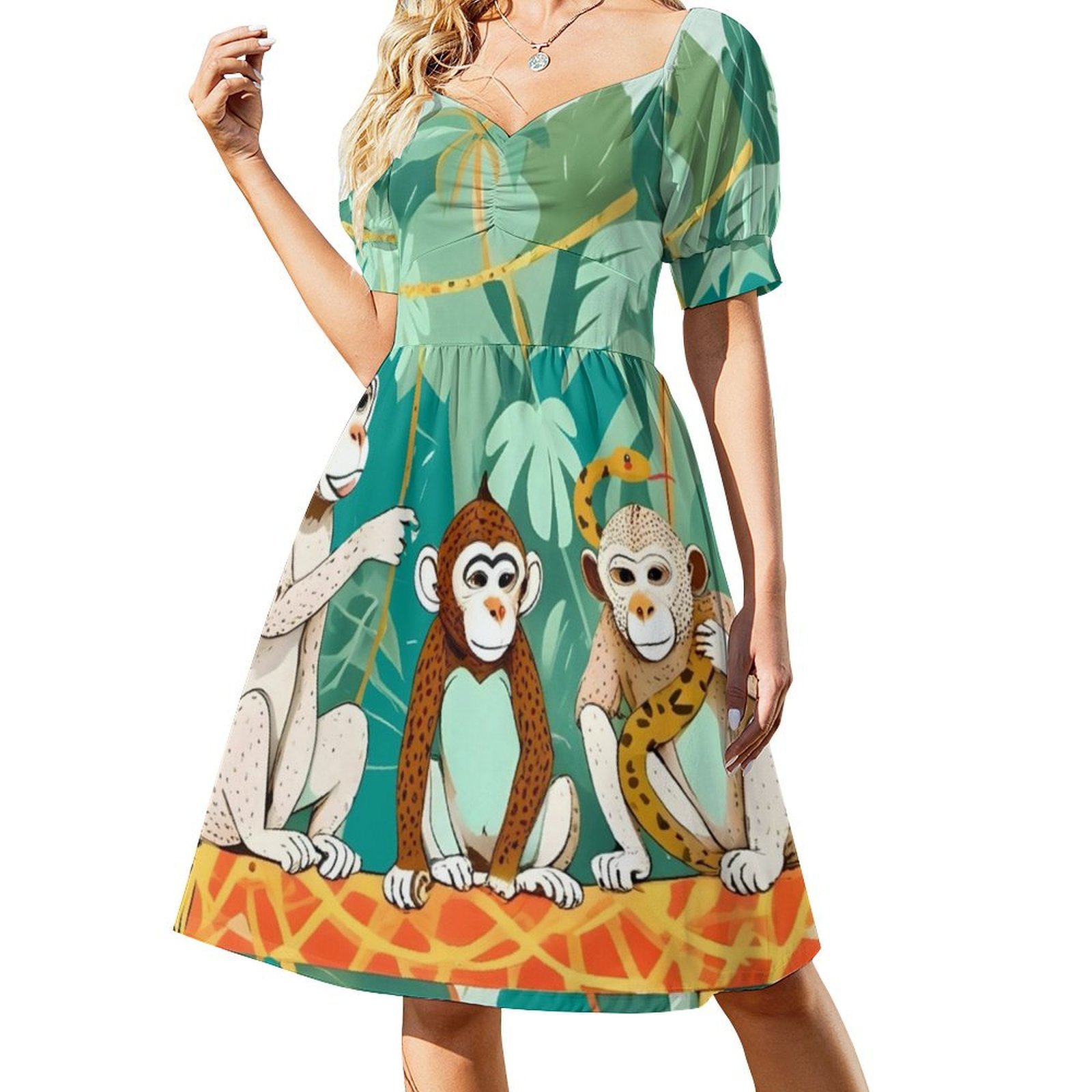 Play Date Monkeys Jungle Playi - Smocked Dress Women recension och pris