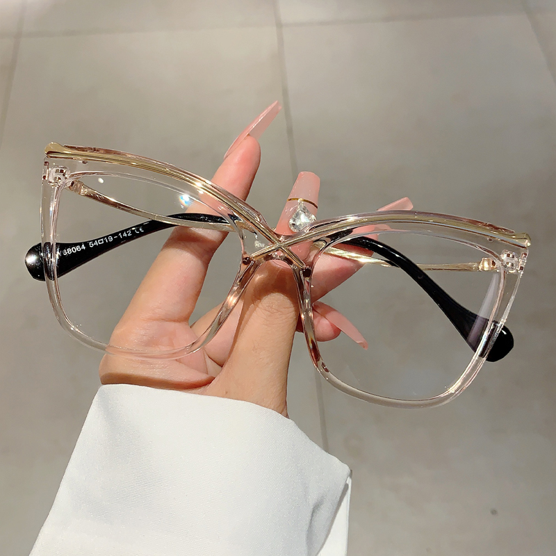 KAMMPT Oversized Cat Eye Eyegl - Women'S Fashion Glasses Non Prescription recension och pris