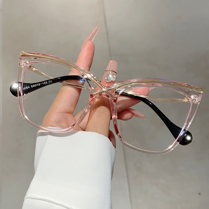 KAMMPT Oversized Cat Eye Eyegl - Women'S Fashion Glasses Non Prescription recension och pris