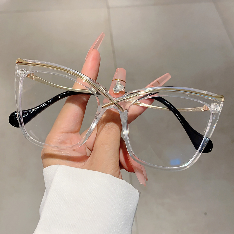 KAMMPT Oversized Cat Eye Eyegl - Women'S Fashion Glasses Non Prescription recension och pris