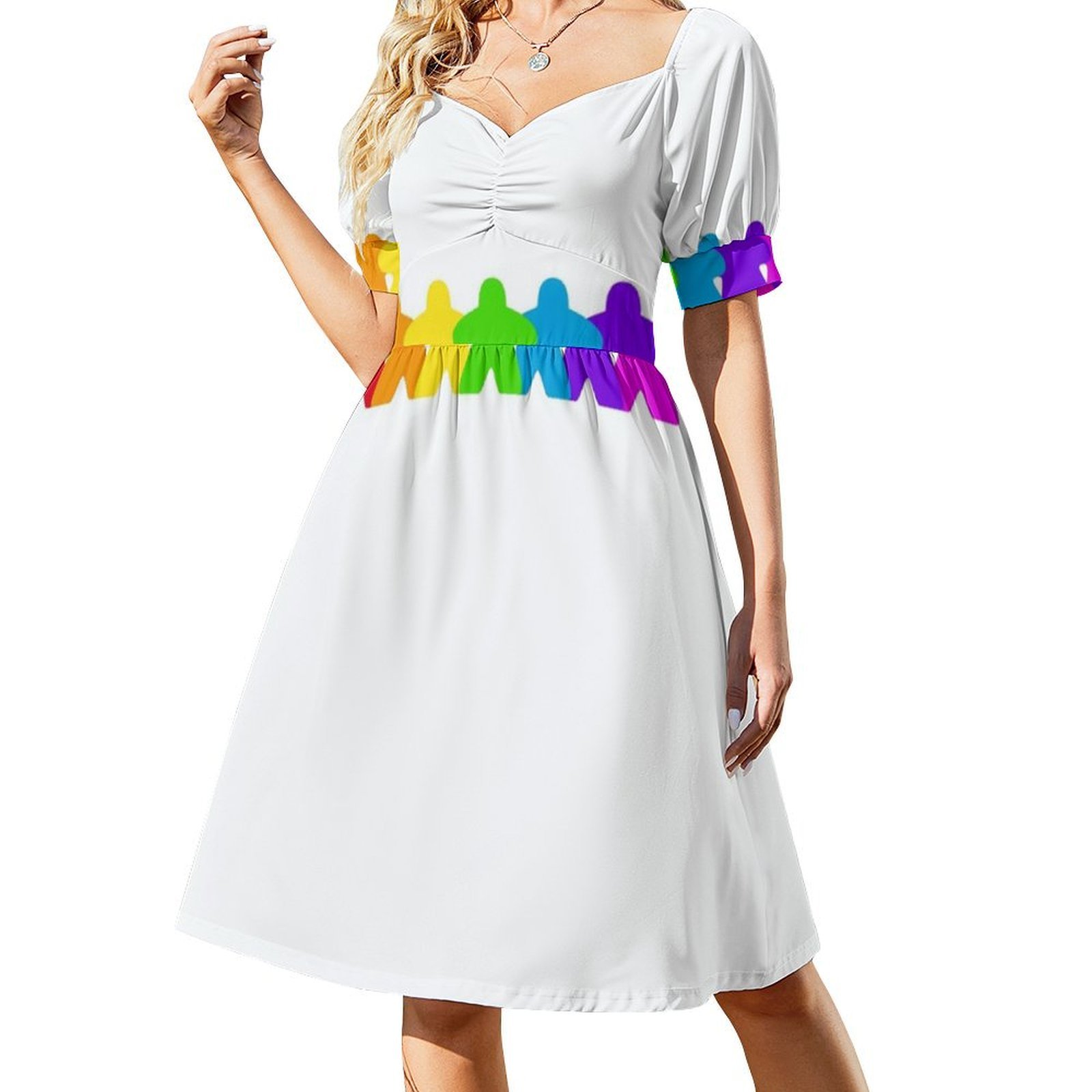 All The Colors Of The Meeples- - Smocked Dress Women recension och pris