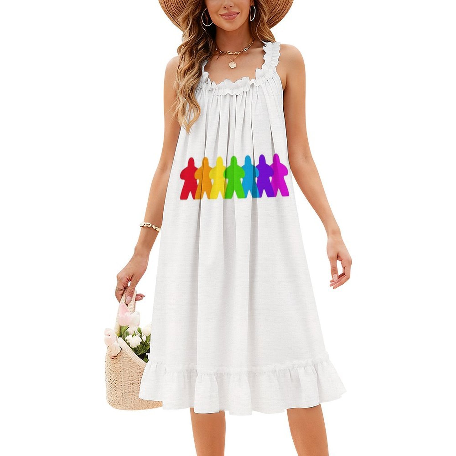 All The Colors Of The Meeples- - Smocked Dress Women recension och pris