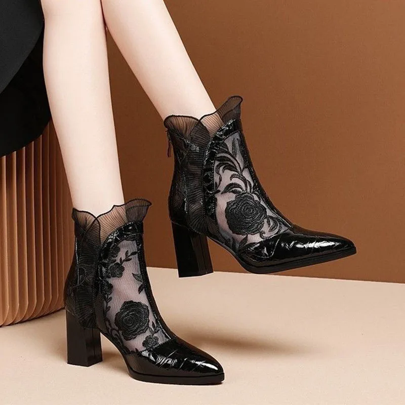 High Heels Women Sexy Embroide - Floral Summer Dress recension och pris