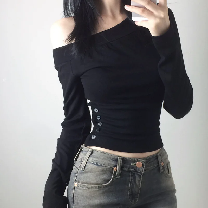 Y2K Vintage Pleated Button T-S - Women'S Fashion Tops recension och pris
