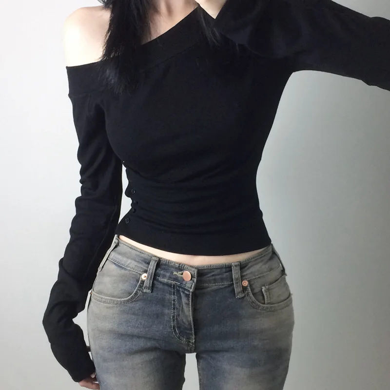 Y2K Vintage Pleated Button T-S - Women'S Fashion Tops recension och pris