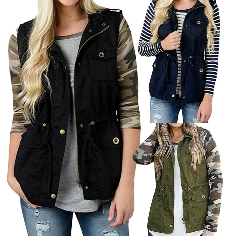 Fashion Women Vest Olive Cargo - Women'S Fashion Utility Vest recension och pris