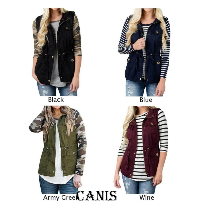 Fashion Women Vest Olive Cargo - Women'S Fashion Utility Vest recension och pris