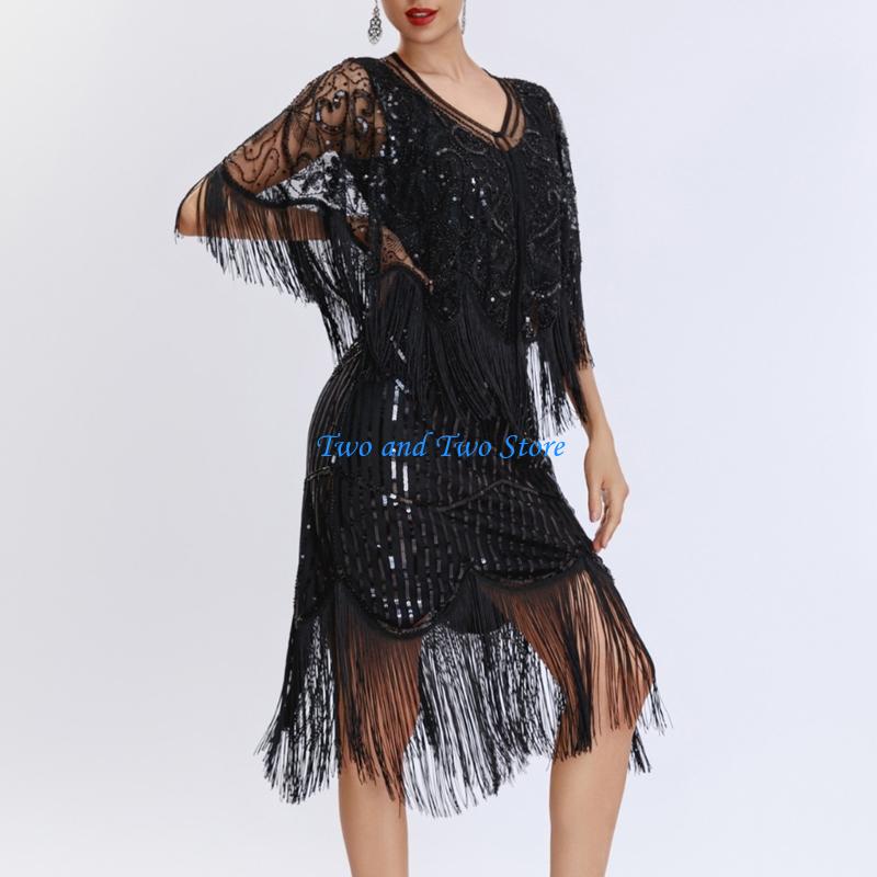 HX6F Sparkling Sequined Capele - Women'S Fashion Of The 1920S recension och pris
